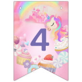 BANNIÈRE À FANIONS SWEET ANNIVERSAIRE (Premier drapeau)