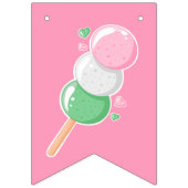 Bannière À Fanions Sweet Hanami Dango Joyeux anniversaire (Premier drapeau)