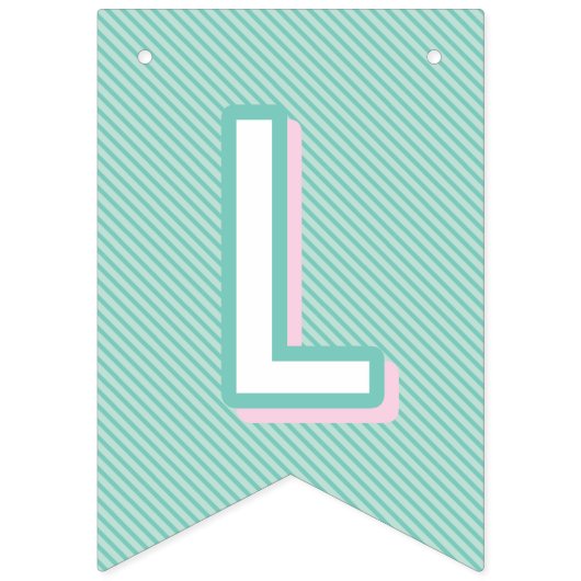 Bannière À Fanions Sweet One First Birthday Custom Bunting Flags (Deuxième drapeau)