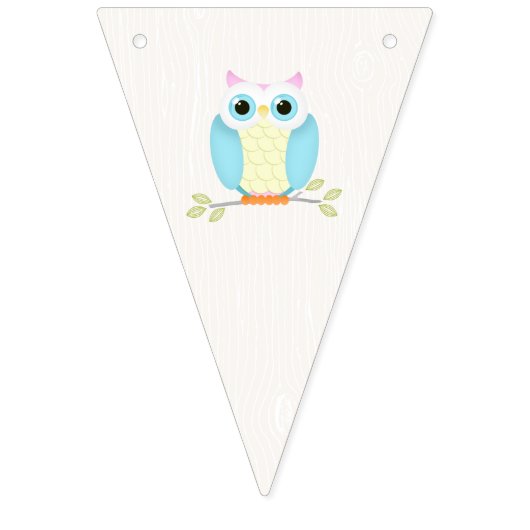Bannière À Fanions Sweet Owl Anniversaire (Seizième drapeau)