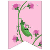 Bannière À Fanions Sweet Pea Cute 1er Anniversaire (Premier drapeau)