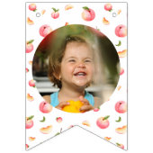 Bannière À Fanions Sweet Peach Anniversaire 12 Mois Photo Jalon (Deuxième drapeau)