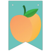 Bannière À Fanions Sweet Peach Cute Fruit 1er Anniversaire Thème (Premier drapeau)