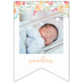 Bannière À Fanions Sweet Peach First Birthday Photo Banner (Deuxième drapeau)