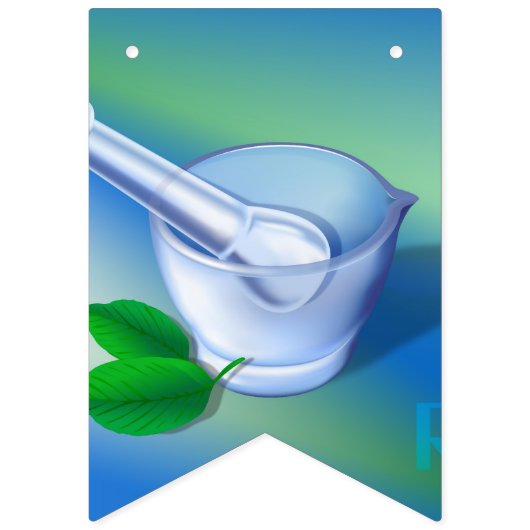 Bannière À Fanions Symbole de pharmacie (Deuxième drapeau)