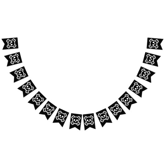 Bannière À Fanions Symboles simples / Icônes - SKULL & BONNES + idées (Tout)