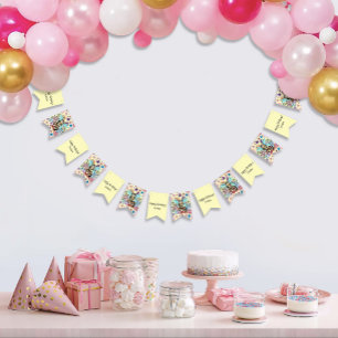 Bannière À Fanions Tabby Fairy Cat Mushroom Floral