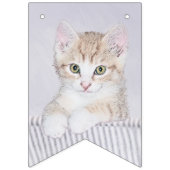 Bannière À Fanions Tabby Orange Kitten Peinture - Art Chat original (Premier drapeau)