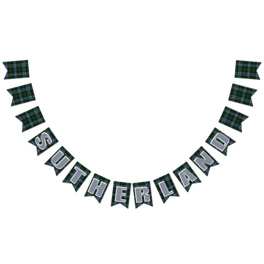 Bannière À Fanions Tartan de secteur de Sutherland (Tout)