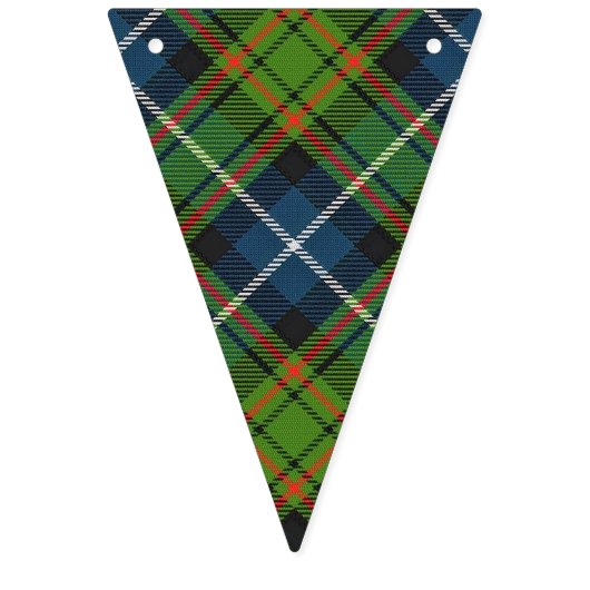 Bannière À Fanions Tartan écossais de chasse de MacRae de clan (Premier drapeau)