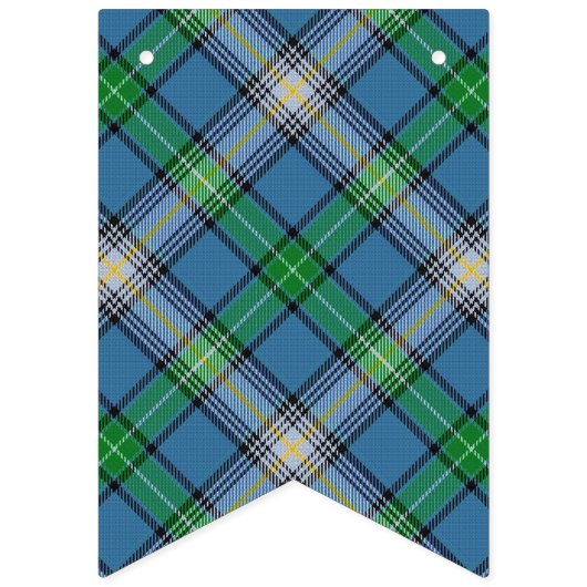 Bannière À Fanions Tartan écossais de MacDowall de clan (Premier drapeau)