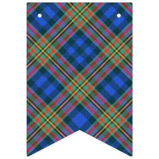 Bannière À Fanions Tartan écossais de MacLellan de clan (Deuxième drapeau)