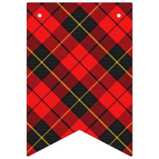 Bannière À Fanions Tartan écossais de Wallace de clan (Deuxième drapeau)