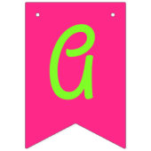 Bannière À Fanions Tennis Sports Anniversaire fête rose (Troisième drapeau)