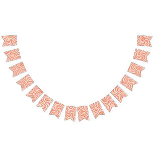 Bannière À Fanions Teracotta Mariage Collection Vérifier À damiers