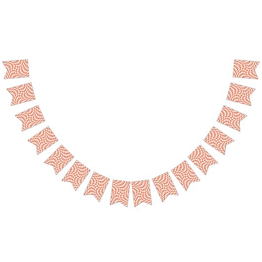 Bannière À Fanions Teracotta Mariage Collection Vérifier À damiers (Tout)