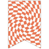 Bannière À Fanions Teracotta Mariage Collection Vérifier À damiers (Premier drapeau)