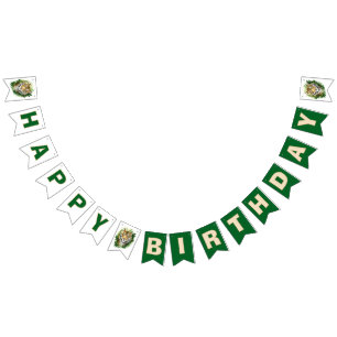Bannière À Fanions Tête de Tigre Joyeux Anniversaire Fête