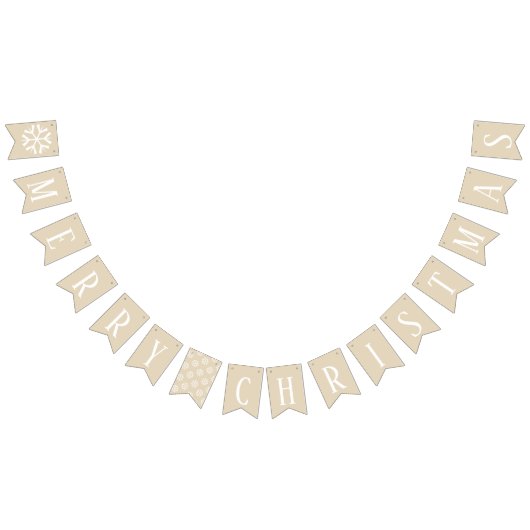 Bannière À Fanions Texte de blanc de Joyeux Noël (Tout)