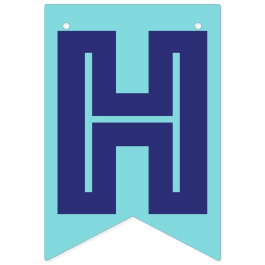 BANNIÈRE À FANIONS TEXTE DE MARINE ET ☆ HEUREUX D'ANNIVERSAIRE DE ☆ (Deuxième drapeau)