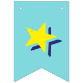 BANNIÈRE À FANIONS TEXTE DE MARINE ET ☆ HEUREUX D'ANNIVERSAIRE DE ☆ (Premier drapeau)