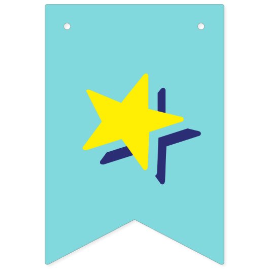 BANNIÈRE À FANIONS TEXTE DE MARINE ET ☆ HEUREUX D'ANNIVERSAIRE DE ☆ (Premier drapeau)