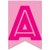 BANNIÈRE À FANIONS TEXTE DE ROSES INDIEN ET ☆ ROSE MOU DE JOYEUX (Troisième drapeau)