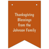 Bannière À Fanions Thanksgiving Chêne Feuilles Personnalisé (Deuxième drapeau)