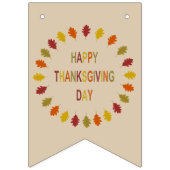 Bannière À Fanions Thanksgiving Chêne Feuilles Personnalisé (Premier drapeau)