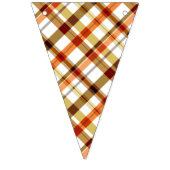Bannière À Fanions Thanksgiving Retro Plaid (Premier drapeau)