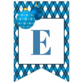 Bannière À Fanions Thème bleu et blanc Joyeux Noël (Deuxième drapeau)