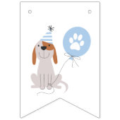 Bannière À Fanions Thème Chien Bleu Bonne fête d'anniversaire (Premier drapeau)