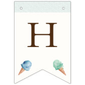 Bannière À Fanions Thème Crème de glace Anniversaire (Premier drapeau)