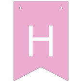 Bannière À Fanions Thème de chien rose joyeuse fête d'anniversaire (Deuxième drapeau)