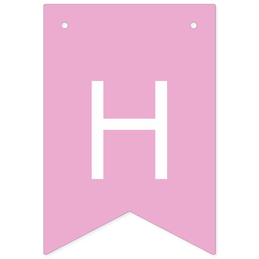 Bannière À Fanions Thème de chien rose joyeuse fête d'anniversaire (Deuxième drapeau)