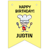 Bannière À Fanions Thème de cuisson pour les enfants Fête d'anniversa (Troisième drapeau)