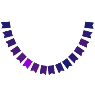 Bannière À Fanions Thème Dégradé du bleu au violet profond de minuit