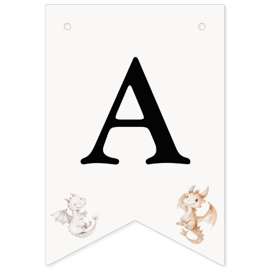 Bannière À Fanions Thème Dragon Anniversaire (Deuxième drapeau)