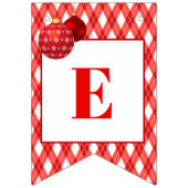 Bannière À Fanions Thème rouge et blanc/Joyeux Noël (Deuxième drapeau)