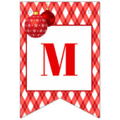 Bannière À Fanions Thème rouge et blanc/Joyeux Noël (Premier drapeau)