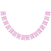 Bannière À Fanions Tiedye rose spirale hippie teint (Tout)