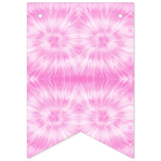 Bannière À Fanions Tiedye rose spirale hippie teint (Premier drapeau)