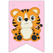 Bannière À Fanions Tiger Anniversaire Pink (Premier drapeau)