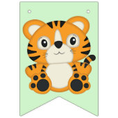 Bannière À Fanions Tiger Anniversaire Vert (Premier drapeau)