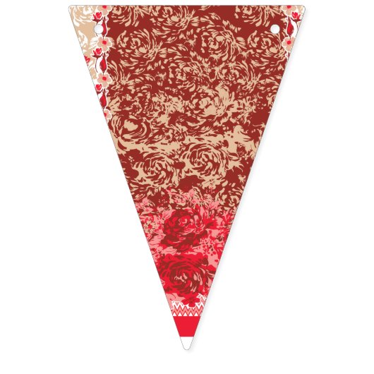 Bannière À Fanions Tissu traditionnel vibrant avec flo complexe (Deuxième drapeau)