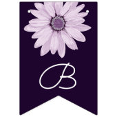Bannière À Fanions Tons de marguerite violette Fête des mariées flora (Deuxième drapeau)