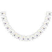 Bannière À Fanions Tons de violet : Un Bassin d'Anniversaire Bleu-Vio (Tout)