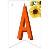 Bannière À Fanions Tournesol de vache Joyeux anniversaire (Troisième drapeau)