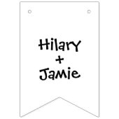 Bannière À Fanions Tracteur personnalisé Pays Barne Mariage rustique (Troisième drapeau)