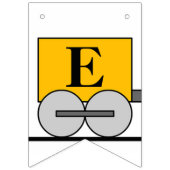 Bannière À Fanions Train de jouets pour bébé de bienvenue (Troisième drapeau)